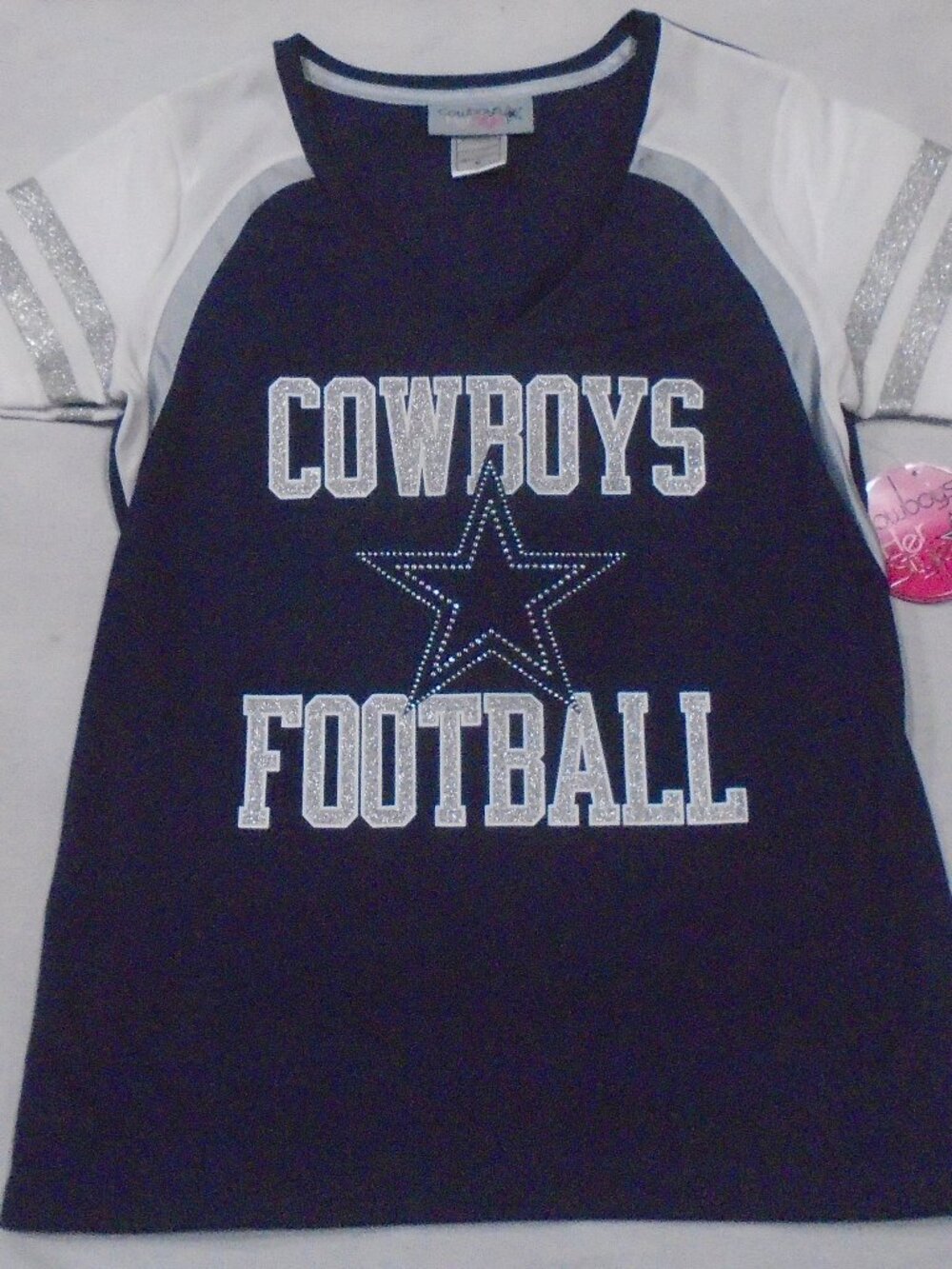Dallas Cowboys Her Style Shirt Studded Star Blue NFL Football Women Size Medium